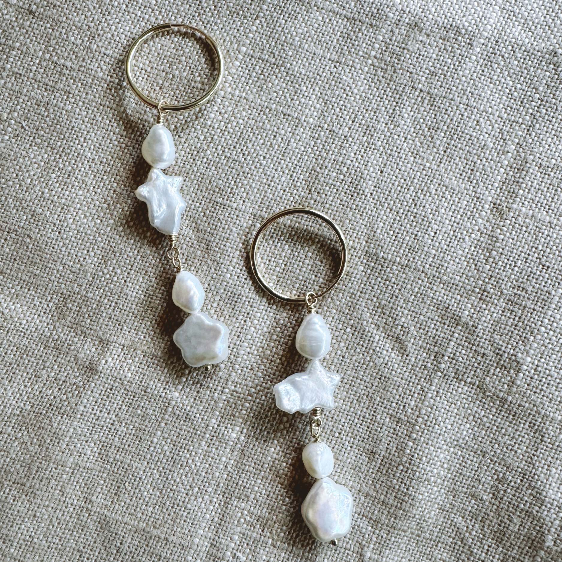 Baroque Freshwater Dangle Earrings