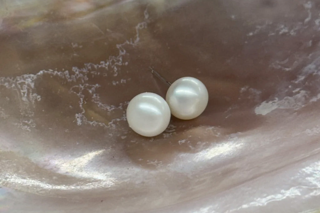 Freshwater Pearl Studs | 10mm